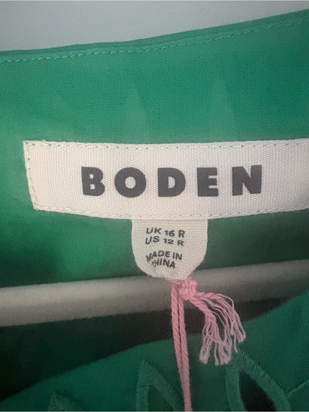 Boden dress NWT US 12 Lauren Broderie midi dress green, cotton, occasion dress - Picture 7 of 15
